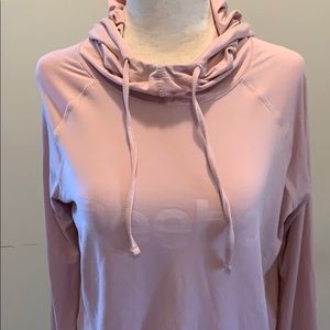 Pink Reebok Hooded Long-sleeve Workout Shirt